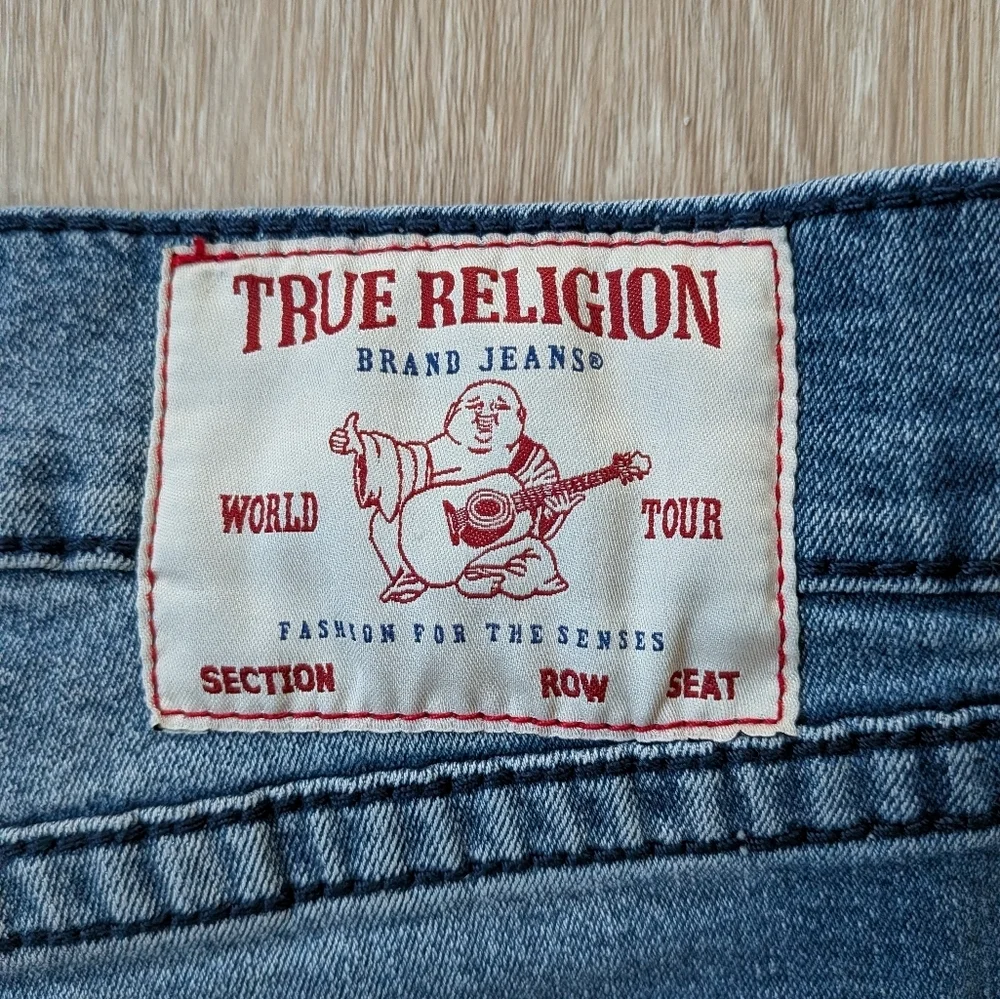 True Religion Shorts Men's 34 Ricky Relaxed Straight Denim Stretch